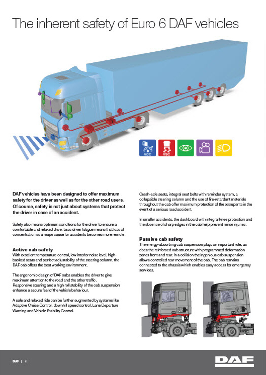 DAF XF - Bezpečnost a komfort - DAF Trucks CZ